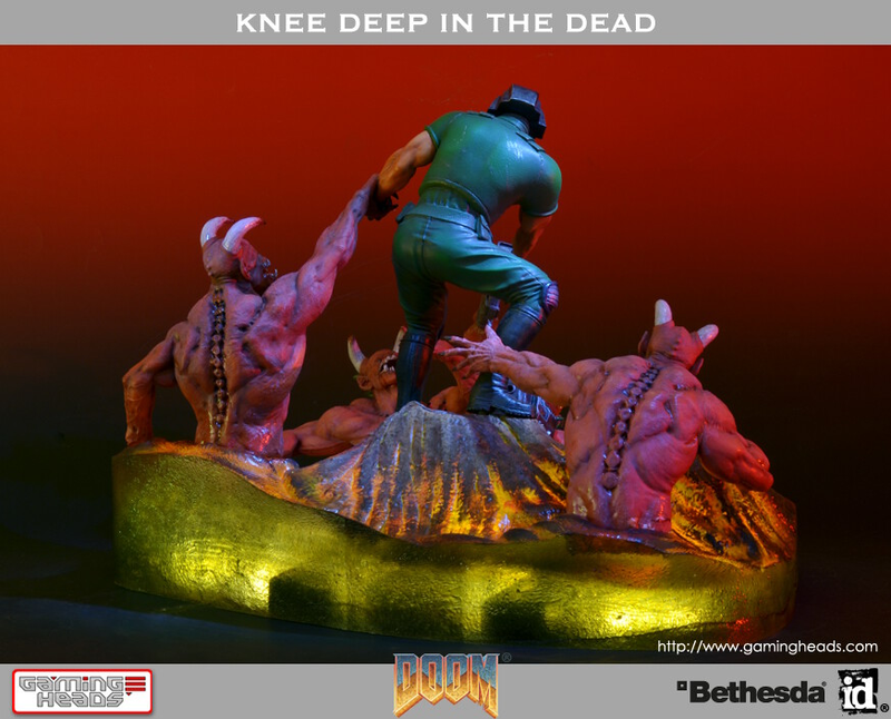 Illustration for article titled For $400, You Too Can Enjoy Doom Guy Curbstomping Demons on Your Desk
